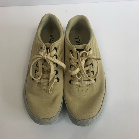 Nobull canvas cream sneakers. - Picture 6 of 8